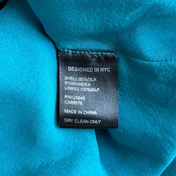 Intermix Parker Silk Mini Dress - Blue - Size 2 - Picture 8 of 8